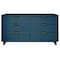 Manhattan Comfort Granville 55.07 Double Wide Dresser in Midnight Blue DR-5034 - alternate 1